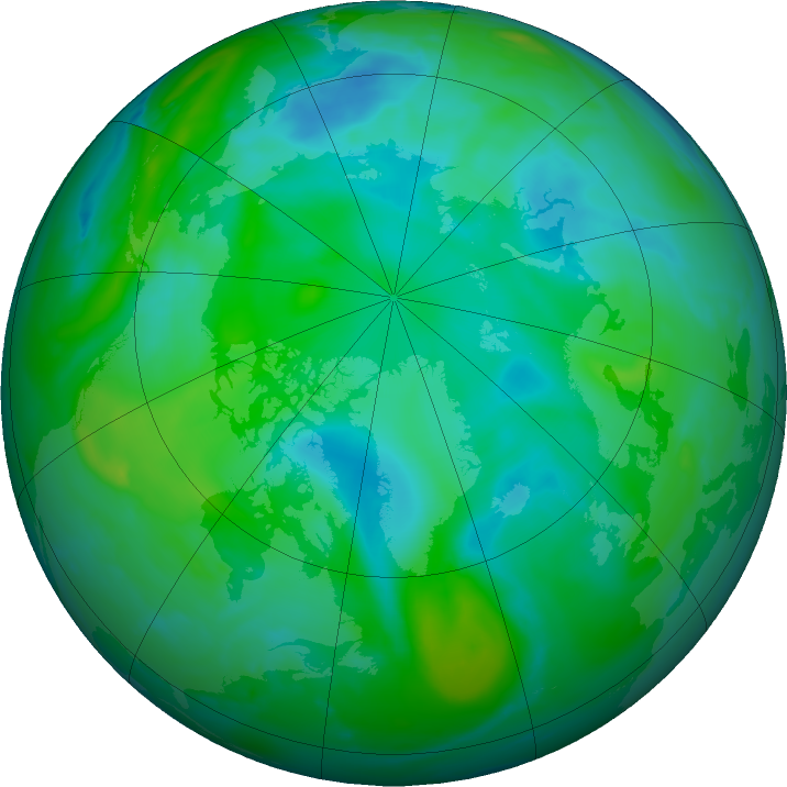 Arctic ozone map for 23 August 2021